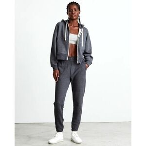 Everlane Sweatshirt Womens XL Dark Gray The Track Hoodie Fill Zip Jacket Terry